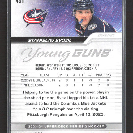 2024 Upper Deck Series 2 Young Guns Stanislav Svozil #461