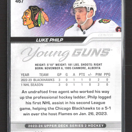 2023 Upper Deck Series 2 Young Guns Luke Philp #467