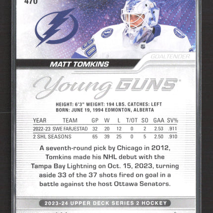 2024 Upper Deck Series 2 Young Guns Matt Tomkins #470