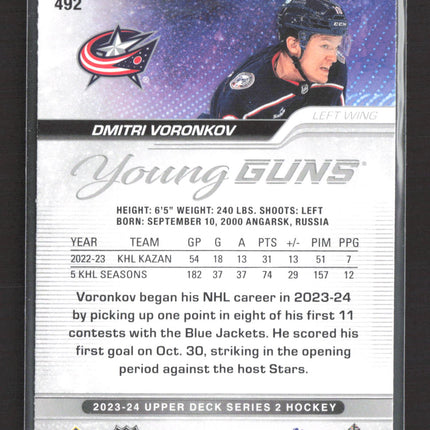 2024 Upper Deck Series 2 Hockey Young Guns Dmitri Voronkov #492