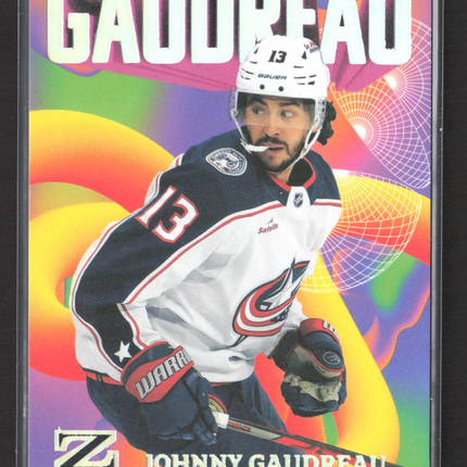 2024 SkyBox Metal Universe Hockey Z-Force Rave Johnny Gaudreau #10 148/399