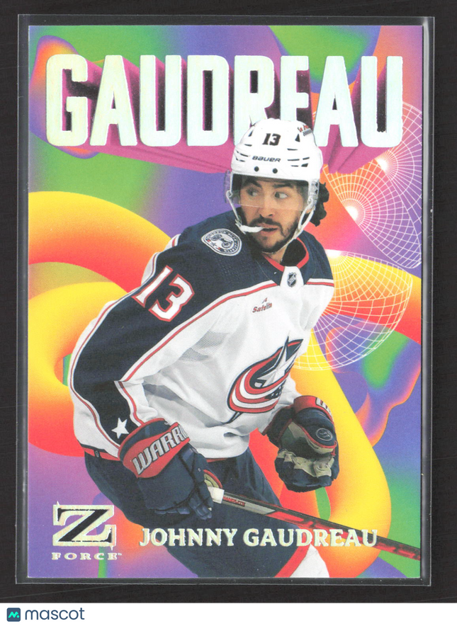 2024 SkyBox Metal Universe Hockey Z-Force Rave Johnny Gaudreau #10 148/399