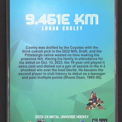 2024 SkyBox Metal Universe Hockey Light Years Logan Cooley #LY-4