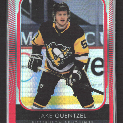 2021 O-Pee-Chee Platinum Jake Guentzel #21 Red Prism 038/199