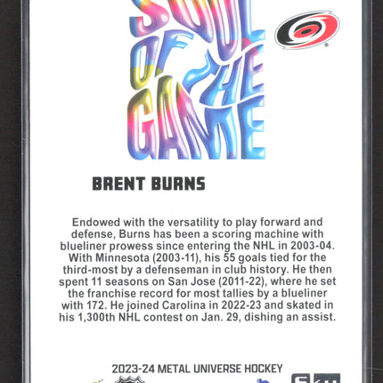 2024 SkyBox Metal Universe Soul of the Game Brent Burns #4