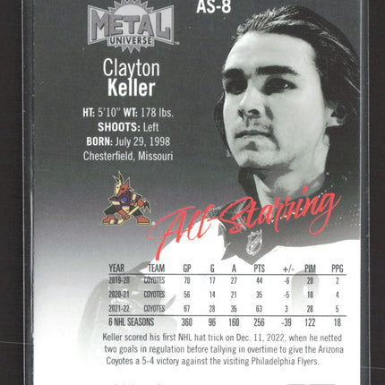 2023 SkyBox Metal Universe All-Starring Clayton Keller #AS-8