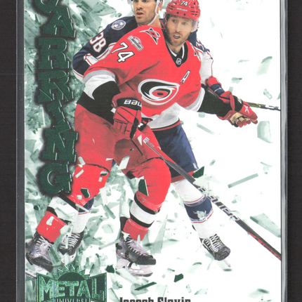 2023 SkyBox Metal Universe Jarring Jaccob Slavin #JR-9