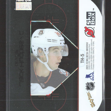 2023 SkyBox Metal Universe The House Jack Hughes #TH-5