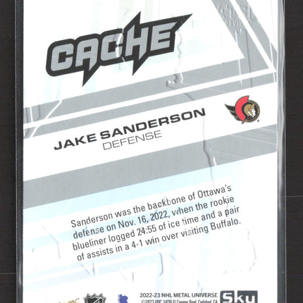 2023 SkyBox Metal Universe Cache Jake Sanderson #C-43