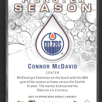 2024 Upper Deck Series 2 Monster Season Connor McDavid #MS-46
