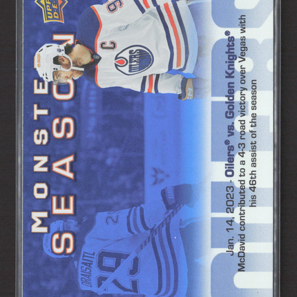 2024 Upper Deck Series 2 Monster Season Leon Draisaitl Connor McDavid #MS-45