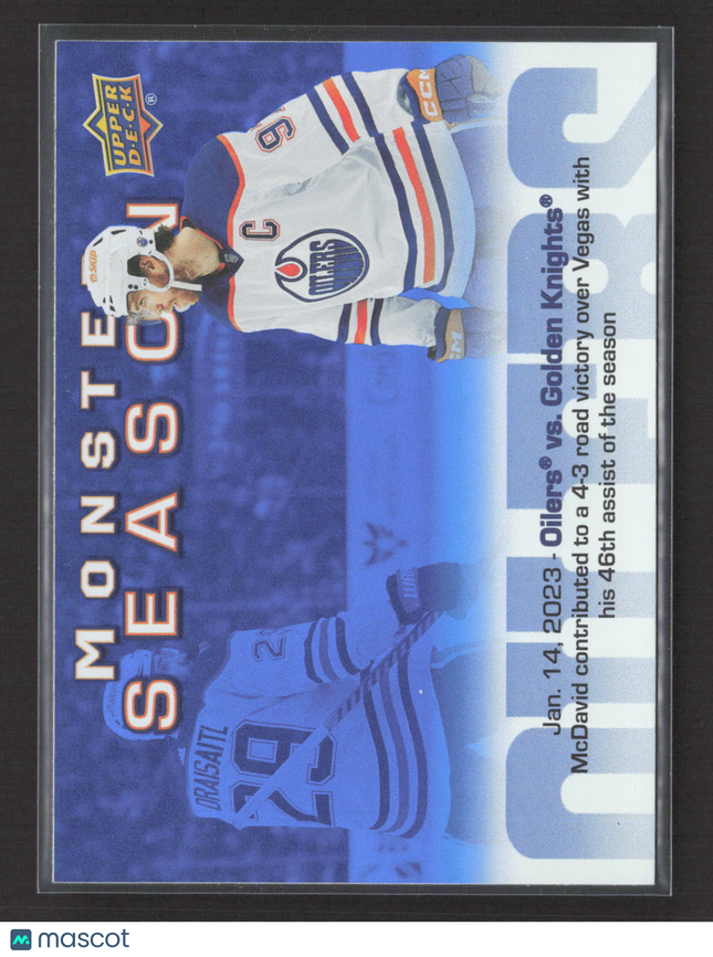 2024 Upper Deck Series 2 Monster Season Leon Draisaitl Connor McDavid #MS-45
