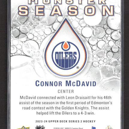2024 Upper Deck Series 2 Monster Season Leon Draisaitl Connor McDavid #MS-45