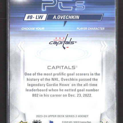 2024 Upper Deck Series 2 PC's Alex Ovechkin #PC-8 Silver Sparkle