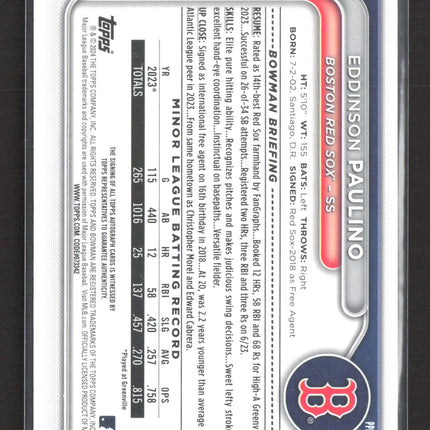 2024 Bowman Eddinson Paulino #PPRA-EP Auto