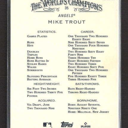 2022 Topps Allen & Ginter Chrome Mike Trout #35 Refractor