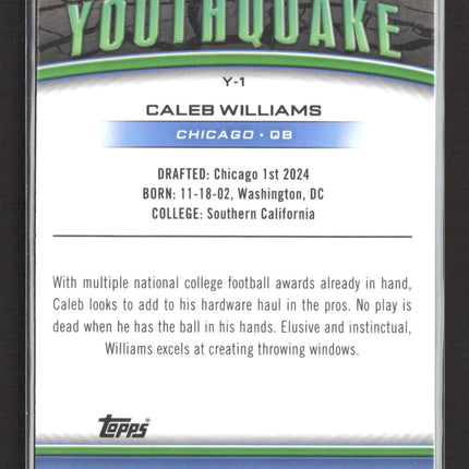 2024 Topps Chrome Youthquake Caleb Williams #Y-1 RC