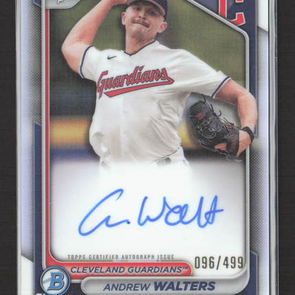 2024 Bowman Chrome Andrew Walters #CPA-AW Refractor 096/499 Auto