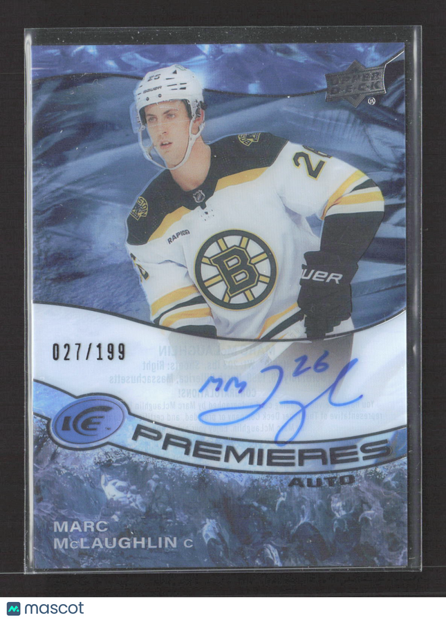 2022 Upper Deck Ice Ice Premieres Marc McLaughlin #IPA-MC 027/199 Auto