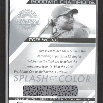 2022 Upper Deck Goodwin Champions Splash of Color Tiger Woods #LS-TW