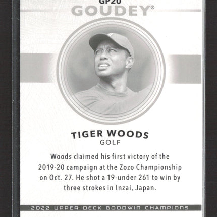 2022 Upper Deck Goodwin Champions Goudey Tiger Woods #GP20