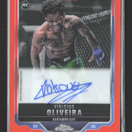 2025 Topps Chrome UFC Vinicius Oliveira #CRA-VO Orange RC 09/25