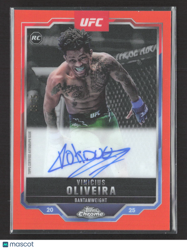 2025 Topps Chrome UFC Vinicius Oliveira #CRA-VO Orange RC 09/25