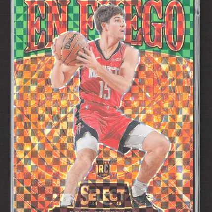 2025 Panini Select En Fuego Prizm Reed Sheppard #2 Checkerboard RC Green /5