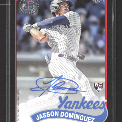 2024 Topps 1989 Topps Baseball Auto Jasson Domínguez #89BA-JD Black 085/199 RC