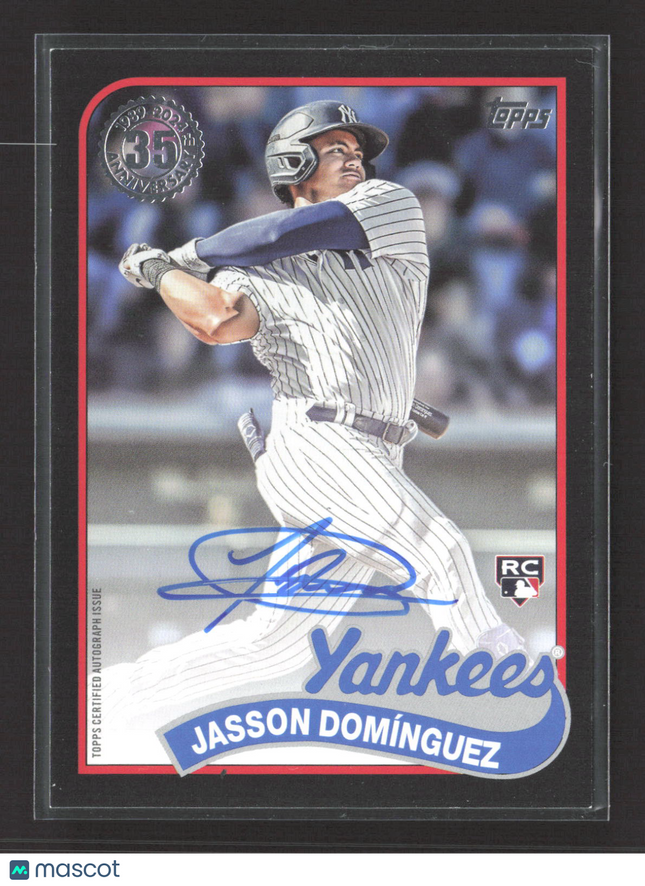 2024 Topps 1989 Topps Baseball Auto Jasson Domínguez #89BA-JD Black 085/199 RC