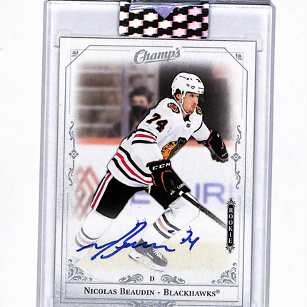 2020 Upper Deck Clear Cut Champ's Nicolas Beaudin #C-NB Auto