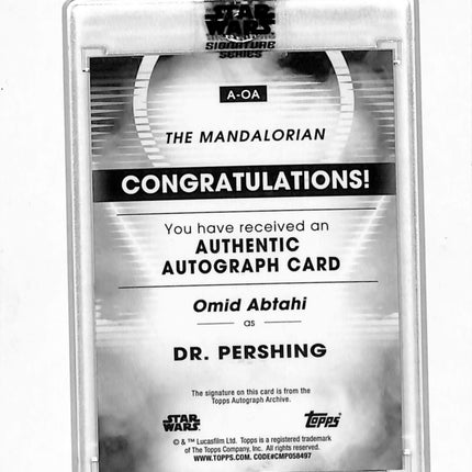 2023 Topps Star Wars Signature Series Omid Abtahi Authentic Autograph #A-OA