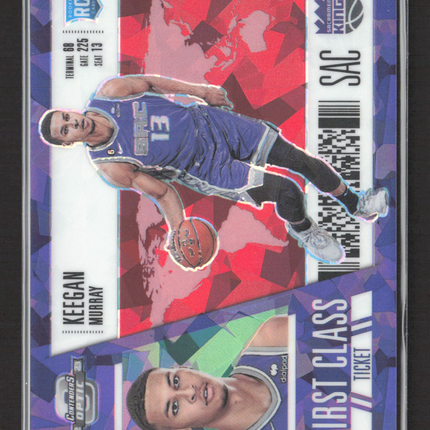2023 Panini Contenders Optic First Class Ticket Keegan Murray #8 Purple Prizm RC