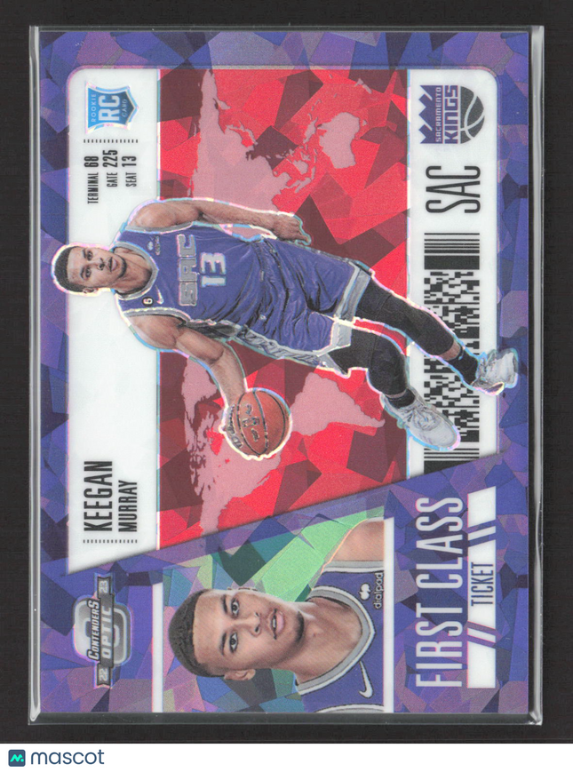 2023 Panini Contenders Optic First Class Ticket Keegan Murray #8 Purple Prizm RC