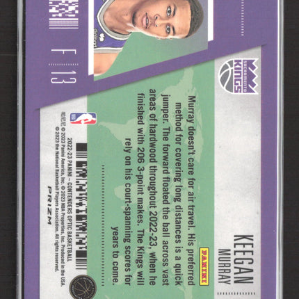 2023 Panini Contenders Optic First Class Ticket Keegan Murray #8 Purple Prizm RC