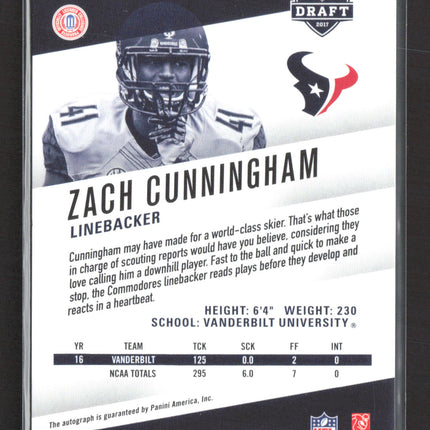 2017 Panini Prestige Zach Cunningham #239 RC Auto