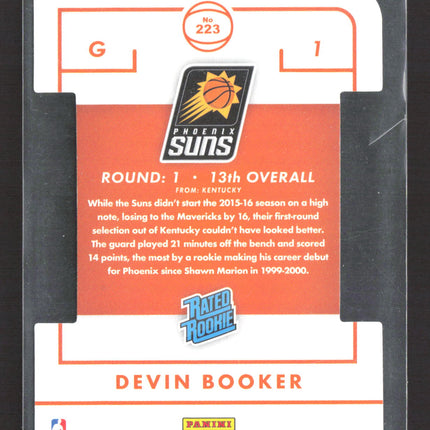 2016 Panini Donruss Devin Booker #223 Red 76/99