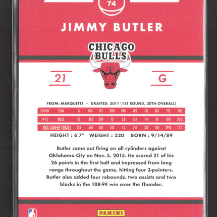 2016 Panini Donruss Basketball Jimmy Butler #74 /200