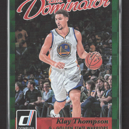 2016 Panini Donruss Elite Dominator Klay Thompson #17 Green Checkerboard /999