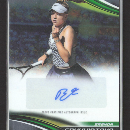 2025 Topps Chrome Tennis Brenda Fruhvirtova #CA-BFA Chrome Autograph Card