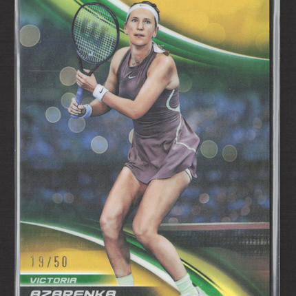 2025 Topps Chrome Tennis Victoria Azarenka #34 Gold Refractor 19/50
