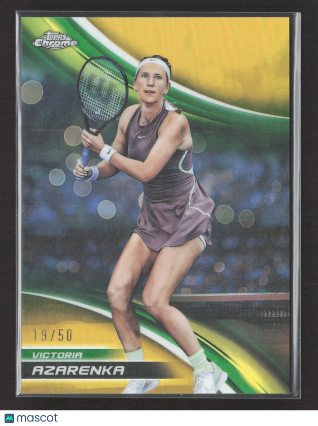2025 Topps Chrome Tennis Victoria Azarenka #34 Gold Refractor 19/50