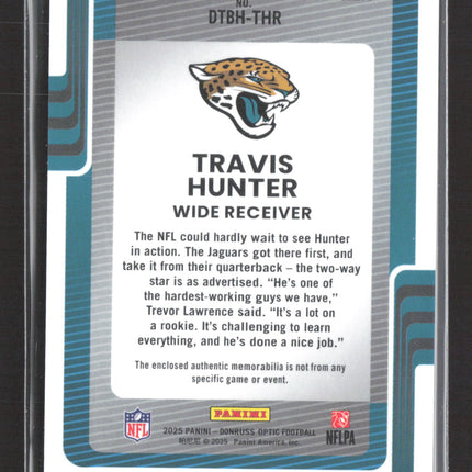 2025 Panini Donruss Optic Threads Prizm Travis Hunter #DTBH-THR RC Memorabilia