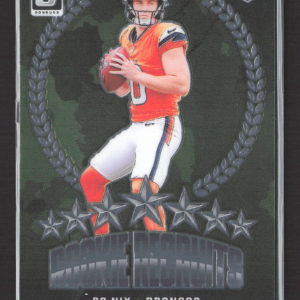 2024 Panini Donruss Optic Football Rookie Recruits Bo Nix #4 RC
