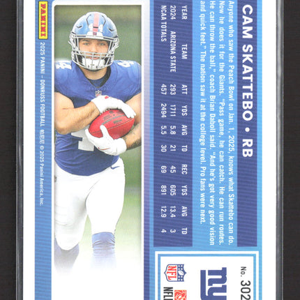 2025 Panini Donruss Football Cam Skattebo #302