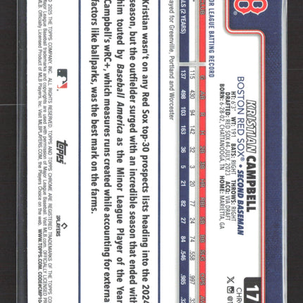 2024 Topps Chrome Kristian Campbell #171 Rc Logofractor