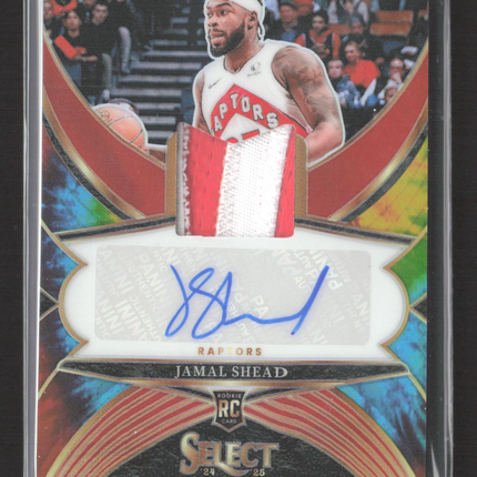 2025 Panini Select Prizm Jamal Shead #RJA-JML Tie-Dye Patch RC 14/25 Auto