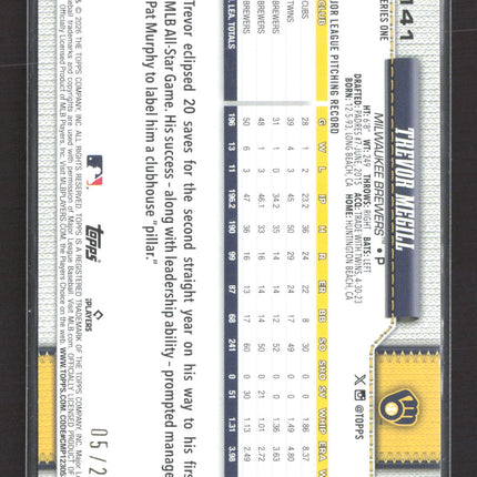 2026 Topps Series 1 Trevor Megill #141 Orange /25