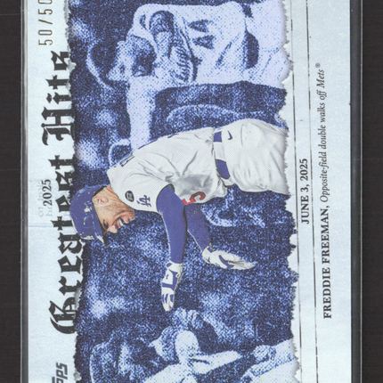 2026 Topps Greatest Hits Freddie Freeman #GH-7 Gold /50