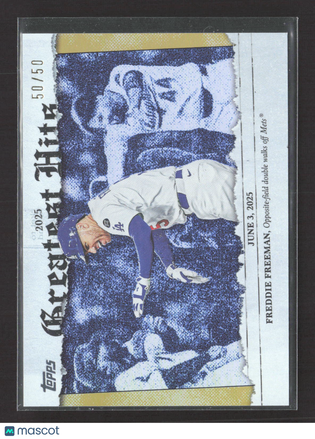 2026 Topps Greatest Hits Freddie Freeman #GH-7 Gold /50